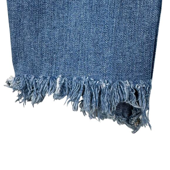 Free People SZ 24 Great Heights Jeans Distressed Low-Rise Frayed Hem We The Free - Picture 7 of 11